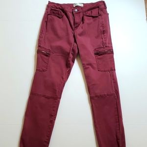 Mudd  Red utility skinny flex stretch cargo pants